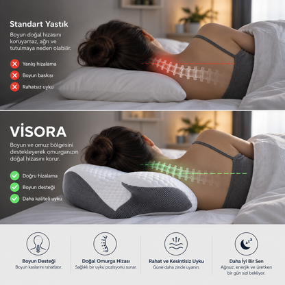 VİSORA® Ergonomic Visco Neck Support Pillow